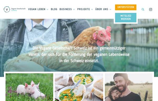 Vorschau von vegan.ch, Vegane Gesellschaft Schweiz