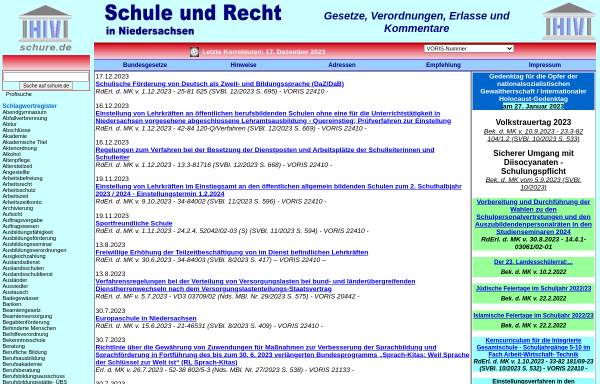 Vorschau von www.recht-niedersachsen.de, Recht und Gesetz in Niedersachsen