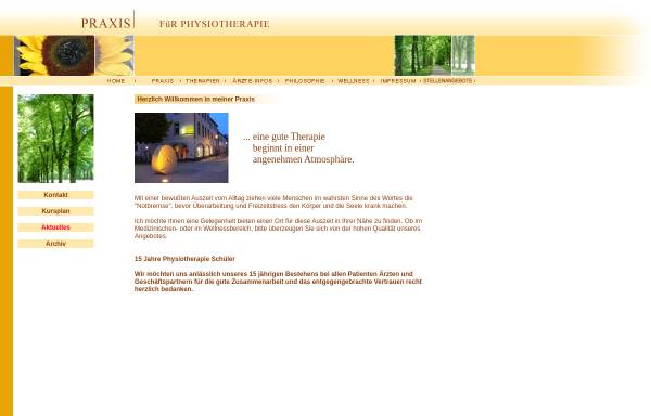 Vorschau von www.physiotherapie-schueler.de, Schüler, Praxis für Physiotherapie