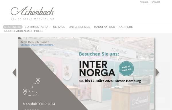 Vorschau von www.achenbach.com, Rudolf Achenbach GmbH & Co KG Delikatessen Manufaktur
