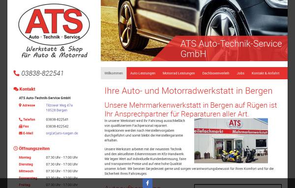Vorschau von www.auto-ruegen.de, ATS Autotechnik Service GmbH
