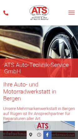 Vorschau der mobilen Webseite www.auto-ruegen.de, ATS Autotechnik Service GmbH