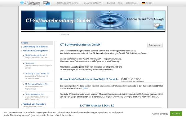 Vorschau von www.ct-software.de, CT-Softwareberatungs GmbH