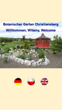 Vorschau der mobilen Webseite botanischer-garten-christiansberg.de, Botanischer Garten Christiansberg