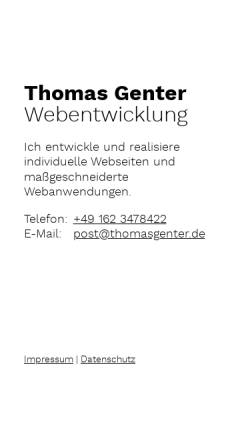 Vorschau der mobilen Webseite www.thomasgenter.de, Genter, Thomas