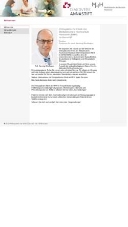 Vorschau der mobilen Webseite www.orthopaedie-mhh.de, MHH - Orthopädische Klinik
