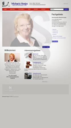 Vorschau der mobilen Webseite www.anwaltskanzlei-henjes.de, Anwaltskanzlei Henjes - RA Michaela Henjes