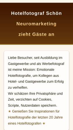 Vorschau der mobilen Webseite hotelfotograf.de, Hotelfotografie, Harald Schön