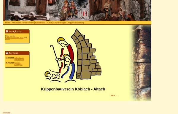 Vorschau von www.krippenfreunde.at, Krippenbauverein Koblach-Altach