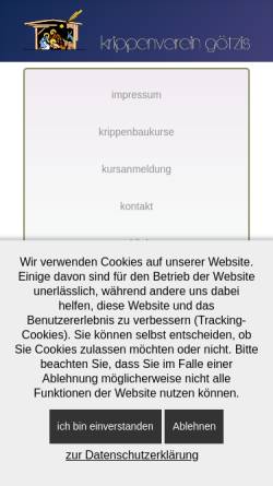 Vorschau der mobilen Webseite krippenverein-goetzis.at, Krippenverein Götzis