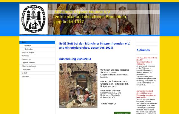 Vorschau von www.muenchner-krippenfreunde.de, Münchner Krippenfreunde e.V.