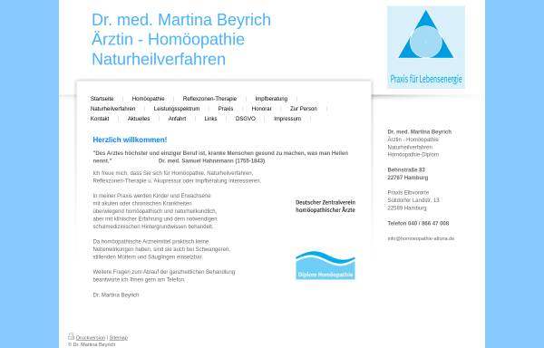 Vorschau von www.homöopathie-altona.de, Dr. med. Martina Beyrich