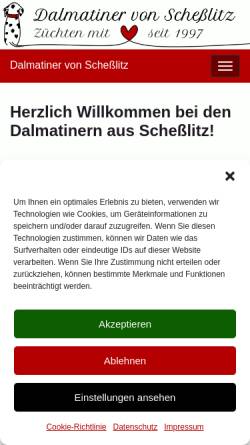 Vorschau der mobilen Webseite dalmatiner-von-schesslitz.de, Dalmatiner von Schesslitz