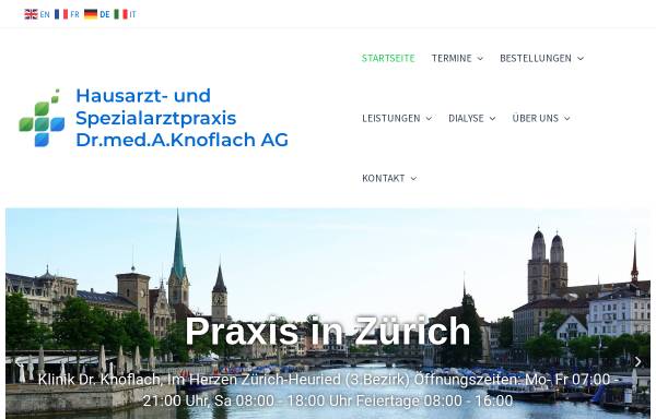 Vorschau von www.dialysezentrum.ch, Praxis und Dialysezentrum Chur und Zürich