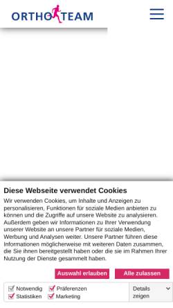 Vorschau der mobilen Webseite www.ortho-team.ch, Orthopädie am Rosenberg