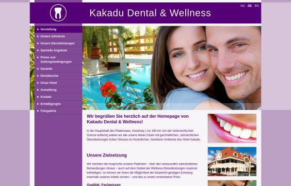 Vorschau von www.kakadudental.hu, Kakadu Dental & Wellness