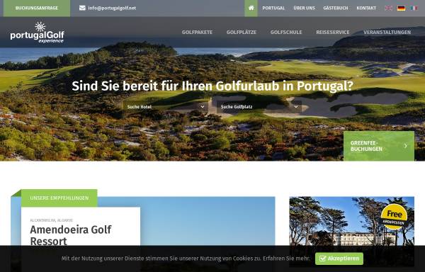 Vorschau von www.portugalgolf.de, Portugal Golf Experience