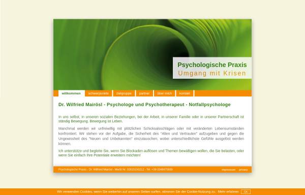 Vorschau von www.krise.it, Psychologische Praxis Dr. Wilfried Mairösl