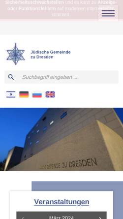 Vorschau der mobilen Webseite jg-dresden.org, Jüdische Gemeinde zu Dresden