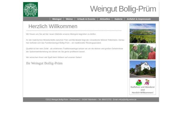 Vorschau von www.bollig-weine.de, Weingut Bollig-Schmitt