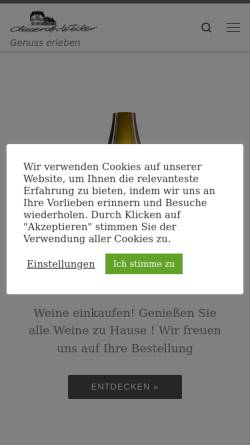 Vorschau der mobilen Webseite www.cluesserath-weiler.de, Weingut Clüsserath-Weiler