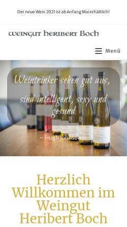 Vorschau der mobilen Webseite weingut-boch.de, Weingut Heribert Boch