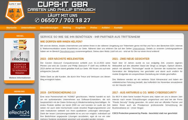 Vorschau von cups-it.de, CUPS-IT GbR, Carsten und Phillip Stanusch
