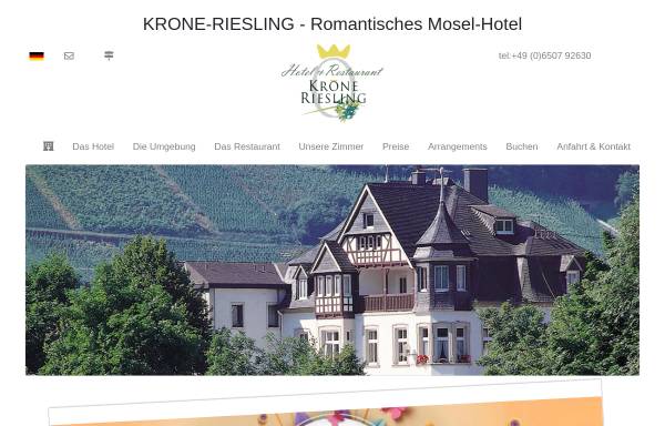 Vorschau von www.krone-riesling.de, Hotel-Restaurant Krone Riesling