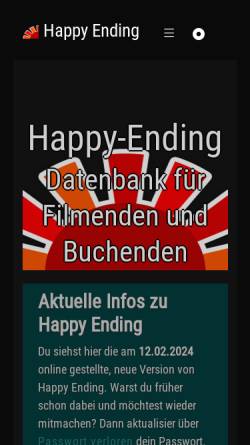 Vorschau der mobilen Webseite www.happy-ending.de, Happy-Ending.De