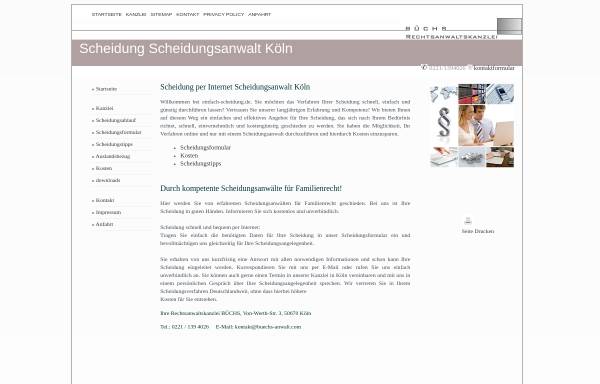 Vorschau von www.einfach-scheidung.de, Büchs Rechtsanwaltskanzlei