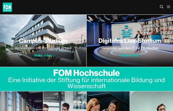 Vorschau von www.fom.de, FOM Hochschule für Oekonomie & Management gGmbH