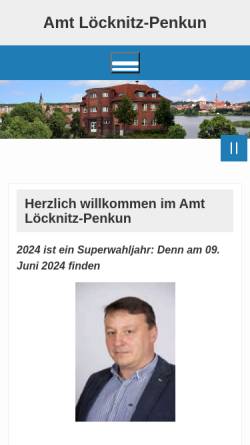 Vorschau der mobilen Webseite www.loecknitz-online.de, Amt Löcknitz-Penkun