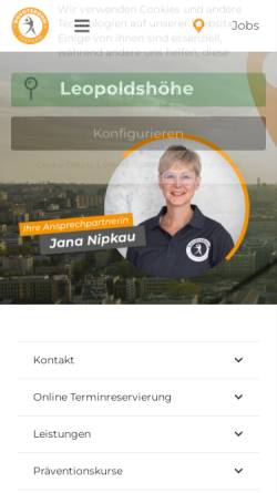 Vorschau der mobilen Webseite www.360-therapie.de, 360GRAD. Physiotherapie & Osteopathie