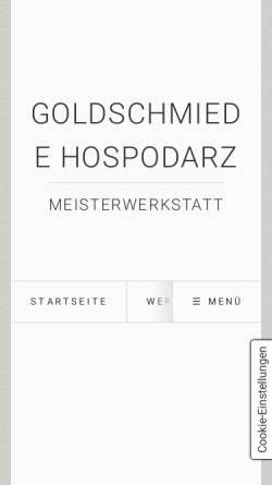 Vorschau der mobilen Webseite www.goldschmiede-hospodarz.de, Goldschmiede Michael Hospodarz