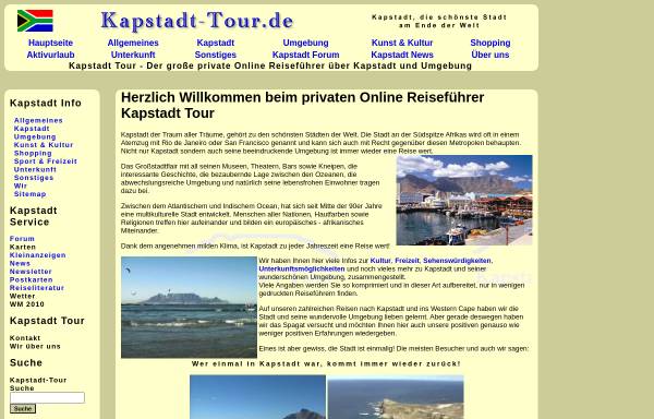 Vorschau von www.kapstadt-tour.de, Kapstadt-Tour