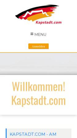 Vorschau der mobilen Webseite www.kapstadt.com, Kapstadt.com