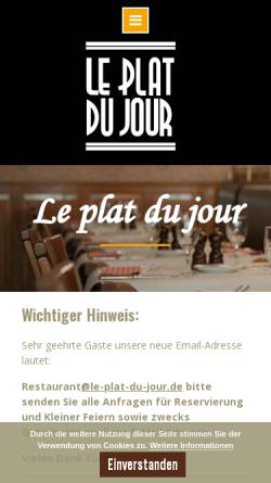 Vorschau der mobilen Webseite www.leplatdujour.de, Le Plat du Jour