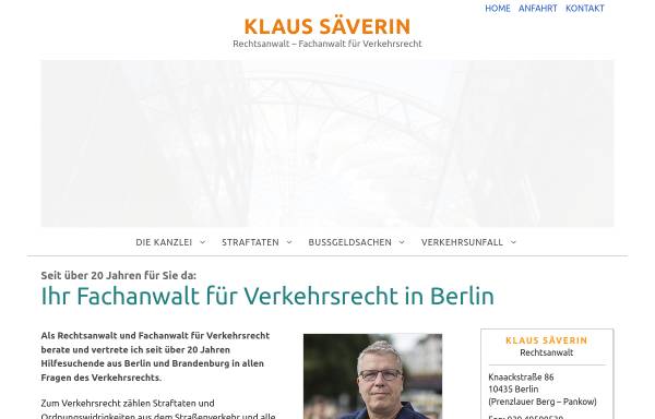 Vorschau von www.anwalt-berlin.de, Klaus Säverin