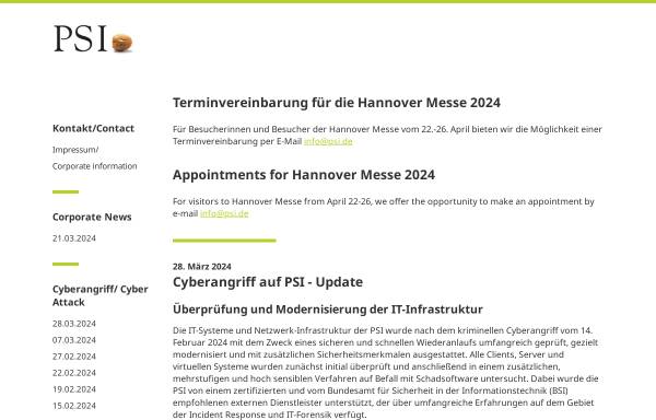 Vorschau von www.gsi-berlin.de, GSI mbH - PSIPENTA Projektmanagement