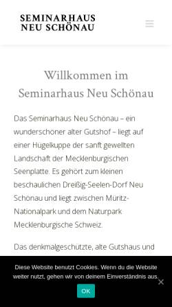 Vorschau der mobilen Webseite seminarhaus-neu-schoenau.de, Seminarhaus Neu Schönau