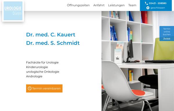 Vorschau von www.urologiedueren.de, Urologische Facharztpraxis Dr. med. S. Schmidt