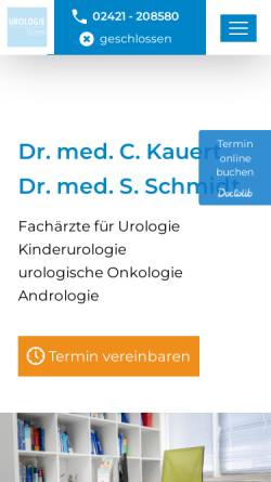 Vorschau der mobilen Webseite www.urologiedueren.de, Urologische Facharztpraxis Dr. med. S. Schmidt