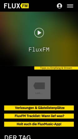 Vorschau der mobilen Webseite www.fluxfm.de, FluxFM