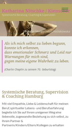 Vorschau der mobilen Webseite www.systemische-hamburg.de, Katharina Kienscherf