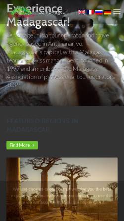 Vorschau der mobilen Webseite www.madagascar-tour-operator.com, Madagaskar Tour Operator