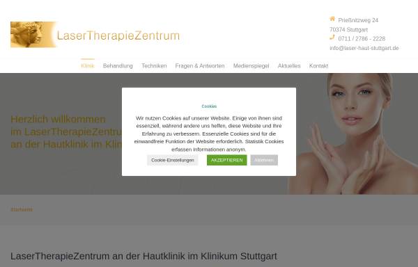 Vorschau von www.laser-haut-stuttgart.de, LaserTherapieZentrum an der Hautklinik, Klinikum Stuttgart