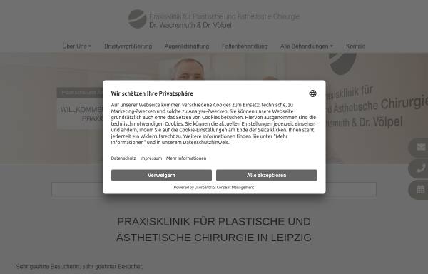 Vorschau von www.wachsmuth-voelpel.de, Praxisklinik für Plastische und Ästhetische Chirurgie Dr. Wachsmuth & Völpel