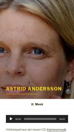 Vorschau der mobilen Webseite www.astrid-andersson.de, Andersson, Astrid