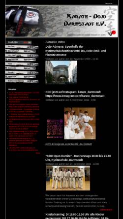 Vorschau der mobilen Webseite www.karate-dojo.de, Karate-Dojo Darmstadt e.V.