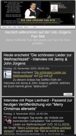 Vorschau der mobilen Webseite www.udofan.com, Die Udo Jürgens Fan Site